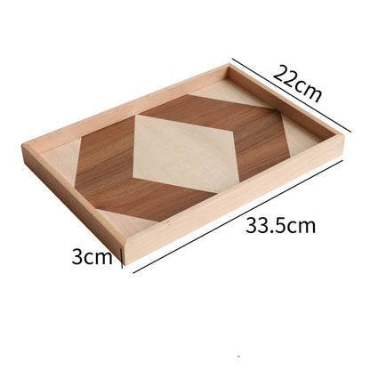 Geometry Splice Wooden Serving Tray